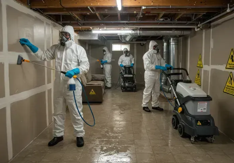 Basement Moisture Removal and Structural Drying process in Queens Village, NY